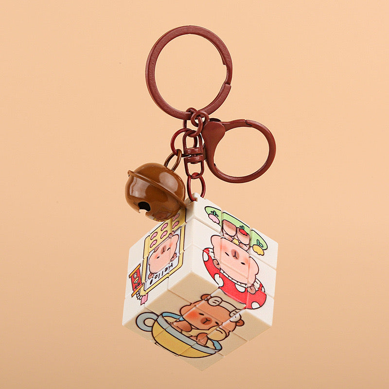 Capybara Hanging Bag Toy Set Cube Keychain