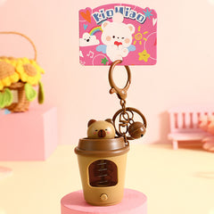 Capybara Hanging Bag Toy Milk Tea Cup Stress Relief Pop Fidget Keychain