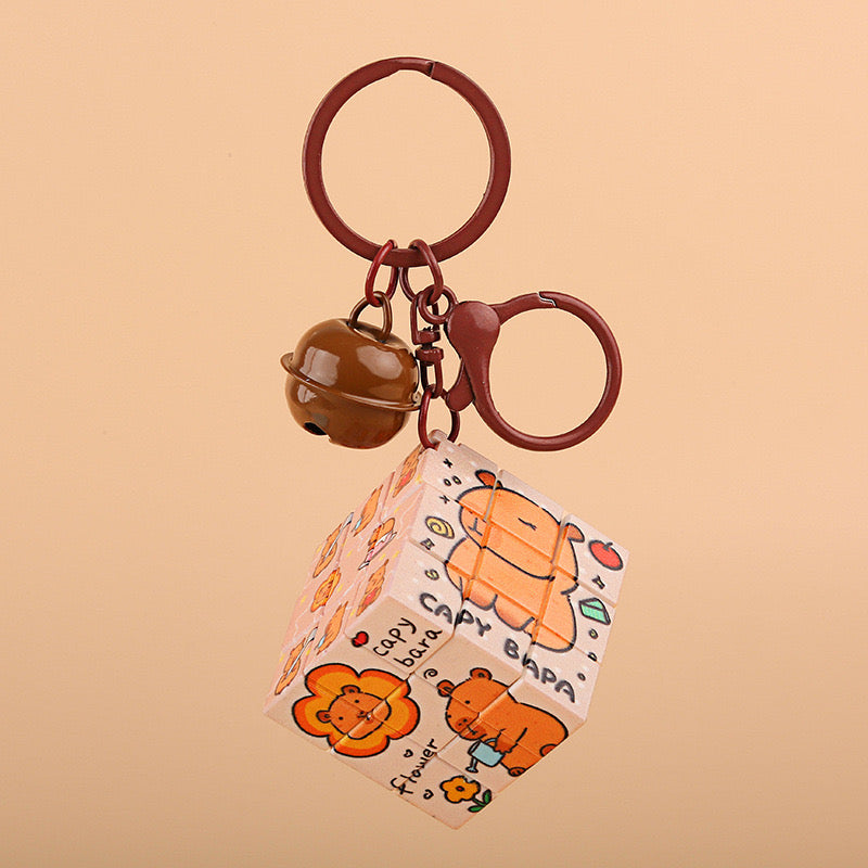 Capybara Hanging Bag Toy Set Cube Keychain