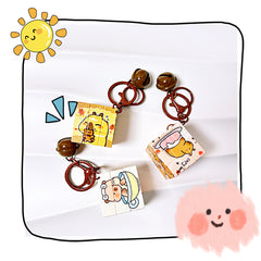 Capybara Hanging Bag Toy Set Cube Keychain