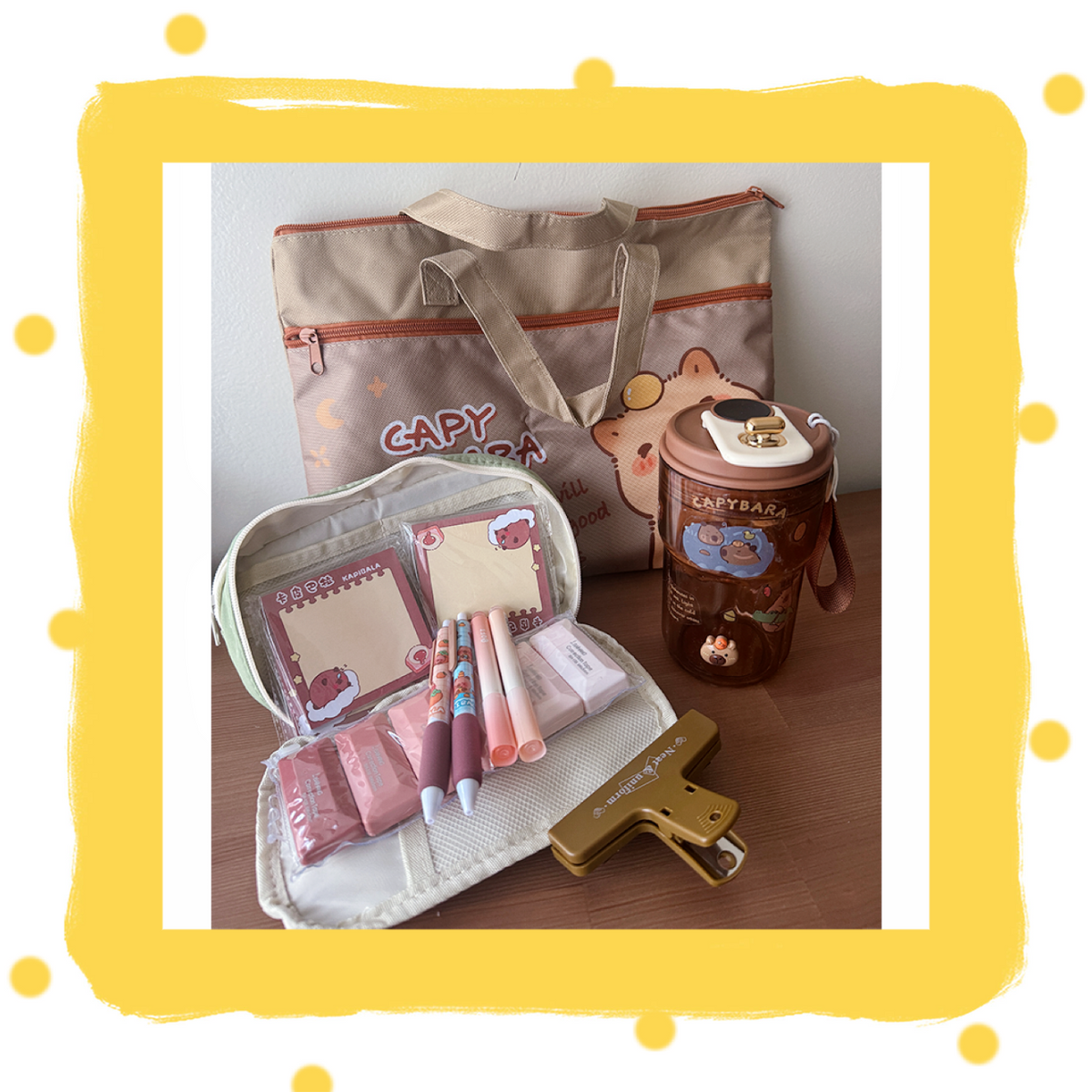 capybara Stationery Gift Set with a File Bag