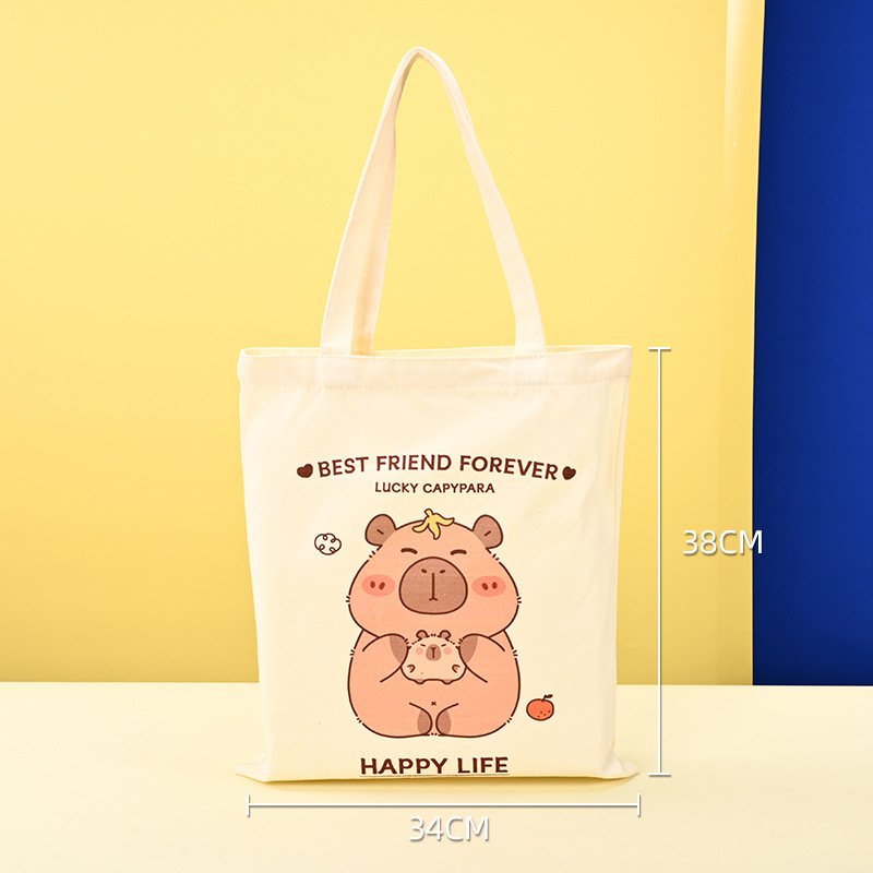 Capybara canvas bag